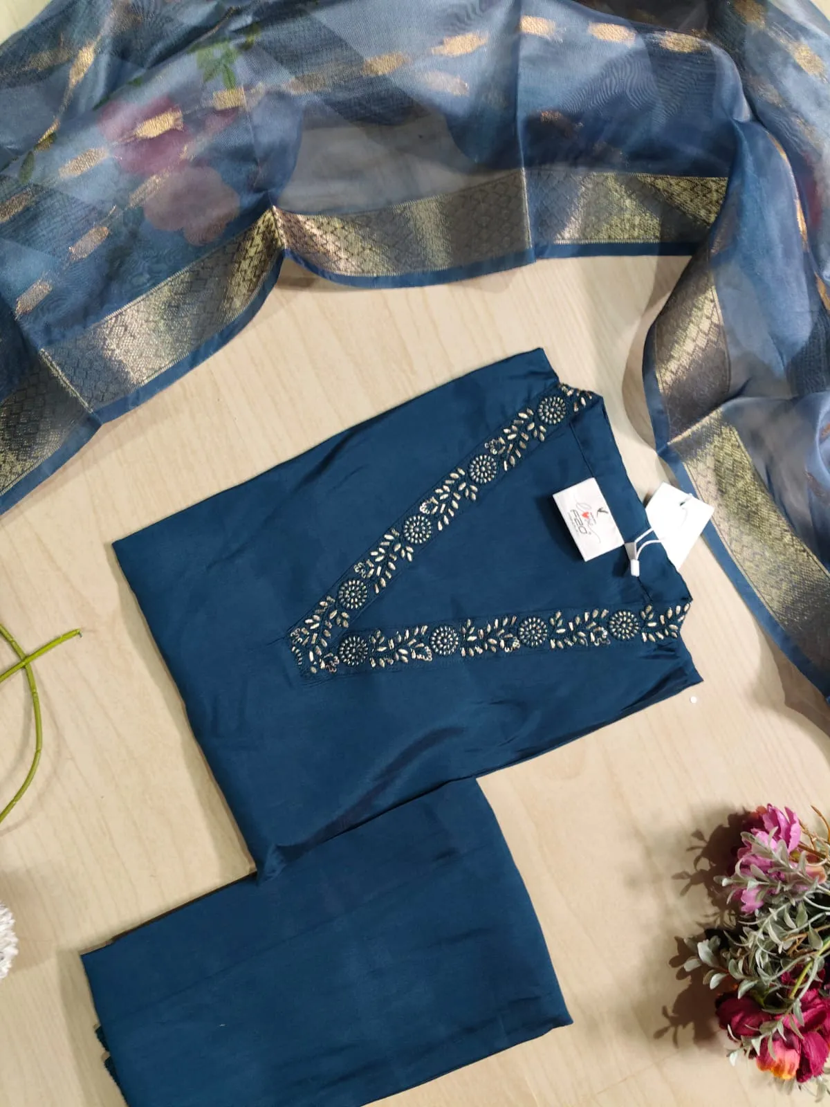 shiny dupatta set SSD06