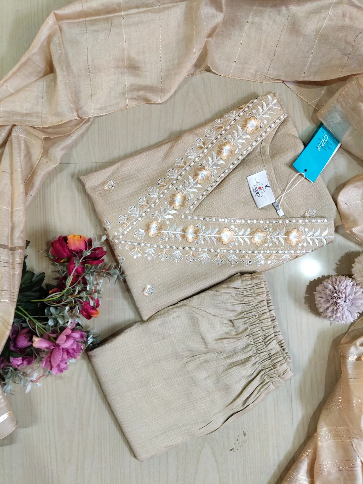 shiny dupatta set SSD12