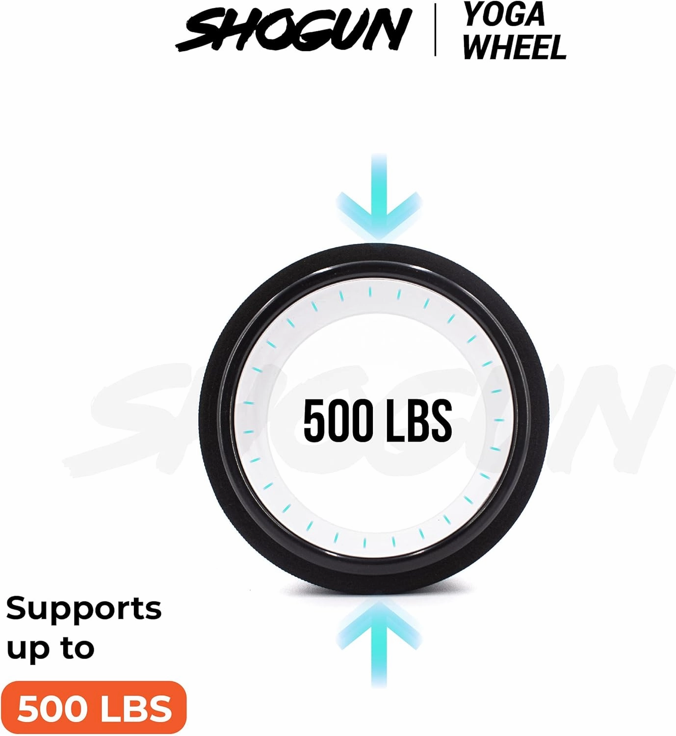 Shogun Yoga Wheel Roller for Back Pain Relief - Back Roller Stretching Device for Spine Stretching, Improved Flexibility & Mobility