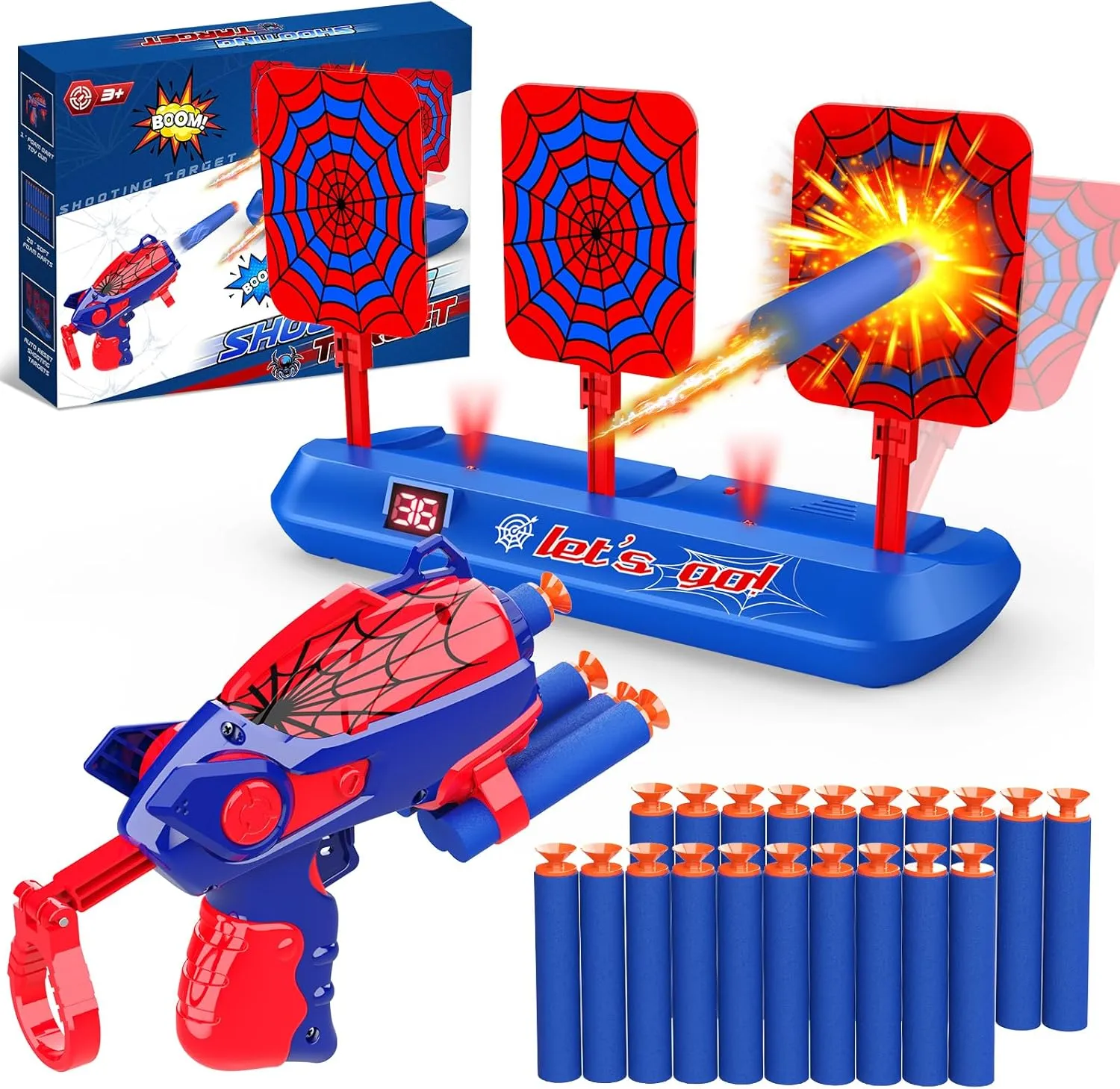 Shooting Toys for 3-12 Year Old Boys with Foam Dart, Shooting Game Toys Gifts for 3 4 5 6 7 8 9 10 11 Years Old Boys Kids Shooting Targets Toy for Boys Age 4-6 6-8 8-12 Xmas Gift