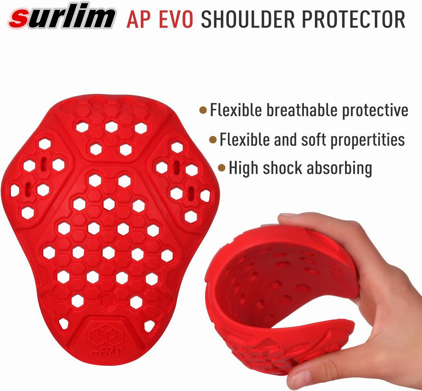 Shoulder Protector CE Insert Armor Motorcycle Jacket Replacement Pad Pair