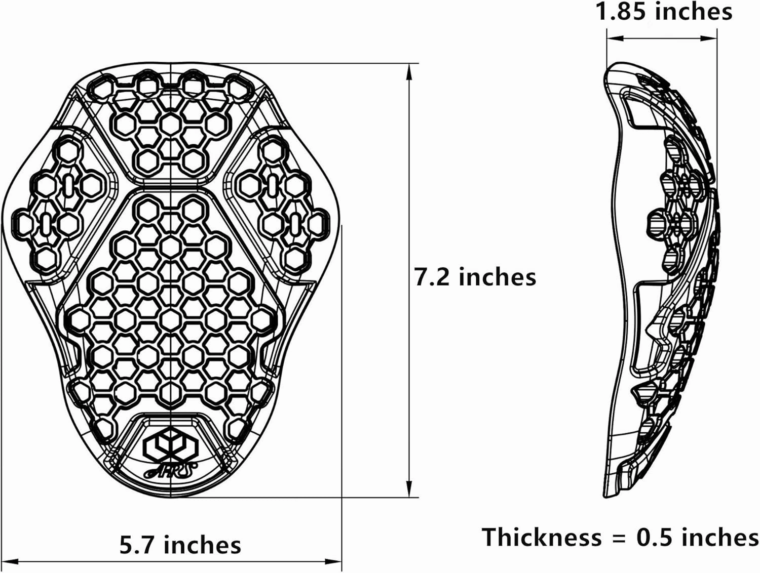 Shoulder Protector CE Insert Armor Motorcycle Jacket Replacement Pad Pair