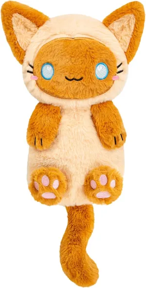 Siamese Cat Microwavable 1.5 lbs Unscented Heating Pad for Women and Kids- Cute Soft Cozy Pillow Plush Heatable Warm Stuffed Animals- Kawaii Hot and Cold Plushie- Siamese Cat Gifts for Girls and Women