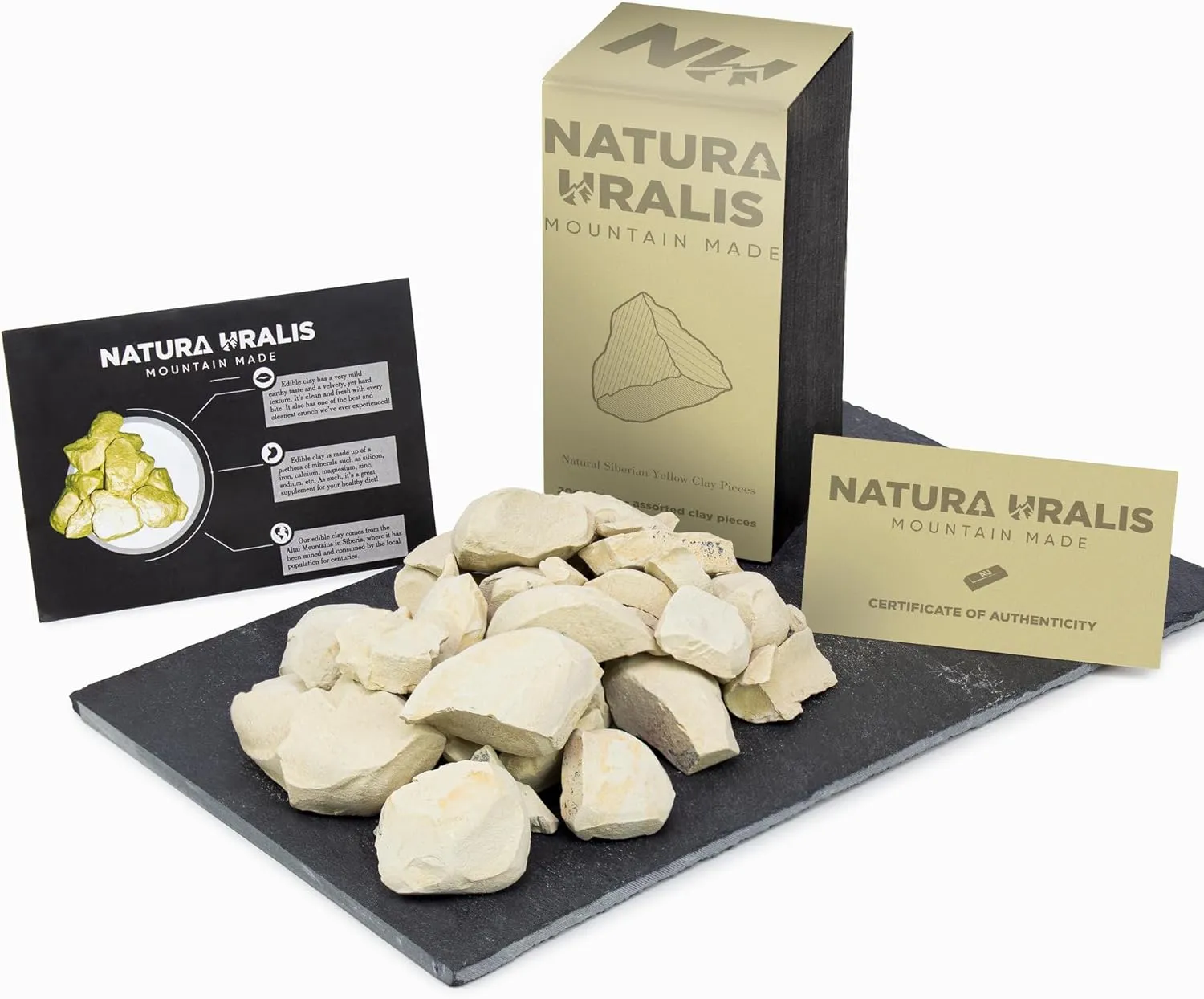Siberian Clay | Natural Yellow Clay, 7oz - Pastel to Golden, Amazing Crunch, Earthy, Velvety Texture, ASMR Sensation