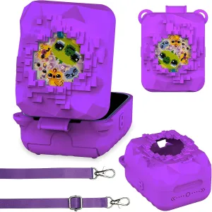 Silicone Case for Bitzee Magicals Interactive Toy Digital Pet, Protective Skin Cover for Bitzee Magicals Virtual Electronic Digital Pet Accessories (Purple)