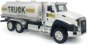 Simulated Engineering Truck Tanker Trailer Construction Model Car Diecast Pull Back Kids Toy Vehicle Gift