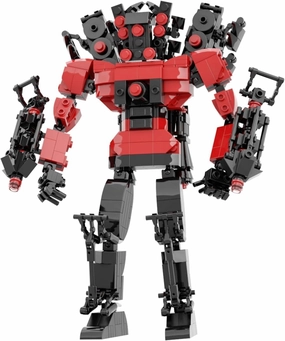 Skibidi Toilet Man Figure Building Block Set, Titan Speakerman Game Model Toys Ideas Collectible Building Bricks Birthday Gift