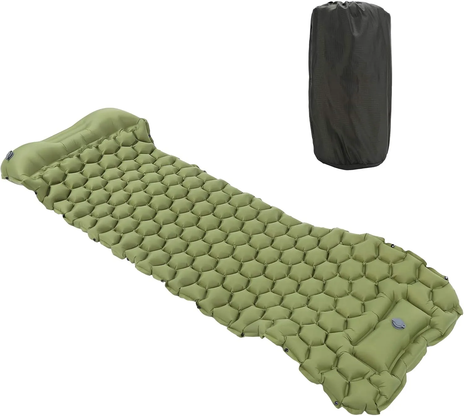 Sleeping Pad for Camping, Inflatable Sleeping Mat Camping Air Mattress Compact Lightweight Sleeping Mat Camping Mattress for Backpacking, Hiking (OD Green)