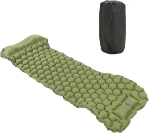 Sleeping Pad for Camping, Inflatable Sleeping Mat Camping Air Mattress Compact Lightweight Sleeping Mat Camping Mattress for Backpacking, Hiking (OD Green)