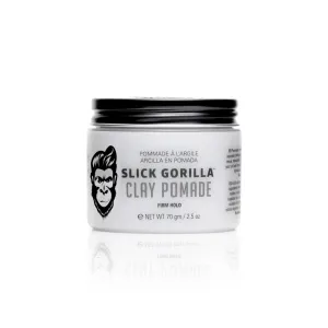 Slick Gorilla Clay Pomade – 2.5 oz for Firm Hold, Natural Finish