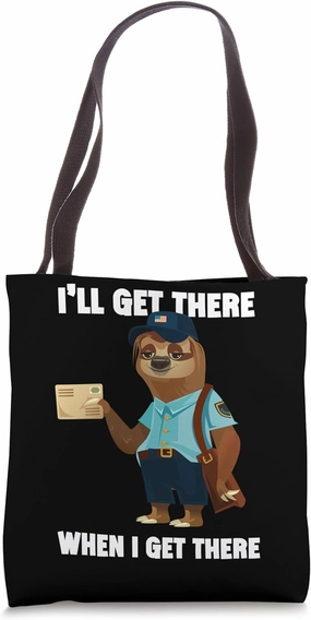 Sloth Mailman Postal Worker Carrier Tote Bag