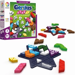 SmartGames - The Genius Star - Educational Brainstorming - Strategy Game and Skill Building - 8 Years   - 1 or 2 Players - Multilingual - SGHP 002