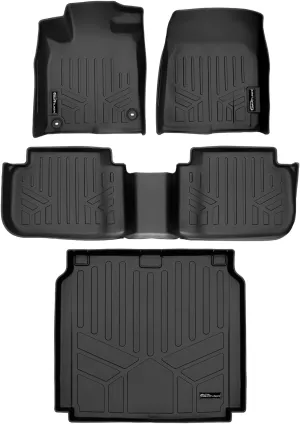 SMARTLINER Custom Fit Floor Mats 2 Rows and Cargo Liner Set Black Compatible with 2023-2025 Acura Integra (Does not Fit with 2nd Row USB Ports)