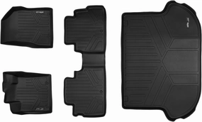 SMARTLINER All Weather Custom Fit 2 Row & Cargo Liner Behind The 2nd Row Black Floor Mat Liner Set Compatible with 2015-2018 Nissan Murano (Does NOT Fit 2017.5 Models)