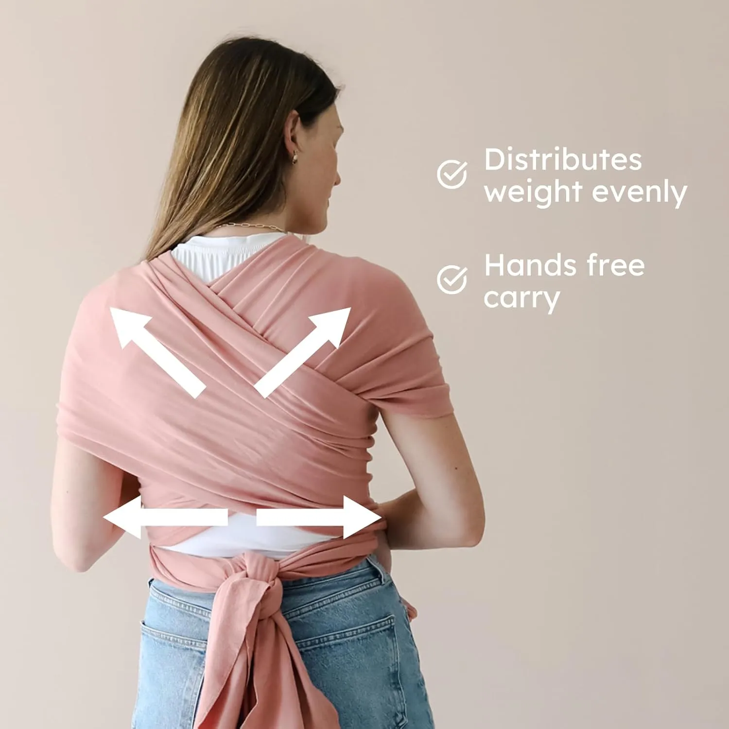 snuggle me™ Baby Wrap | Hands-Free Baby Wraps Carrier, Easy-Tie Baby Sling Carrier, Baby Carrier Wrap with Organic Cotton, Baby Wearing Wrap for Newborns from 0 to 18 Months (7-35 lbs) - Moss
