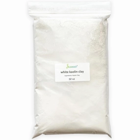 Soapeauty WHITE KAOLIN CLAY Powder | Cosmetic Grade 100% Natural | Facials, Face Mask, Soap Making, Bath Bomb | aka White Clay Powder, China Clay Powder | (32 OZ)