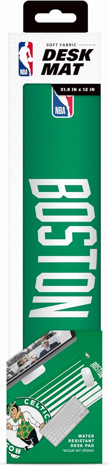 SOAR NBA Multifunctional Desk Mat for Desktop, (31.5"x12") - Ultra Soft Fabric with Non-Slip Rubber Backer - Water Resistant & Durable Nylon Stitching