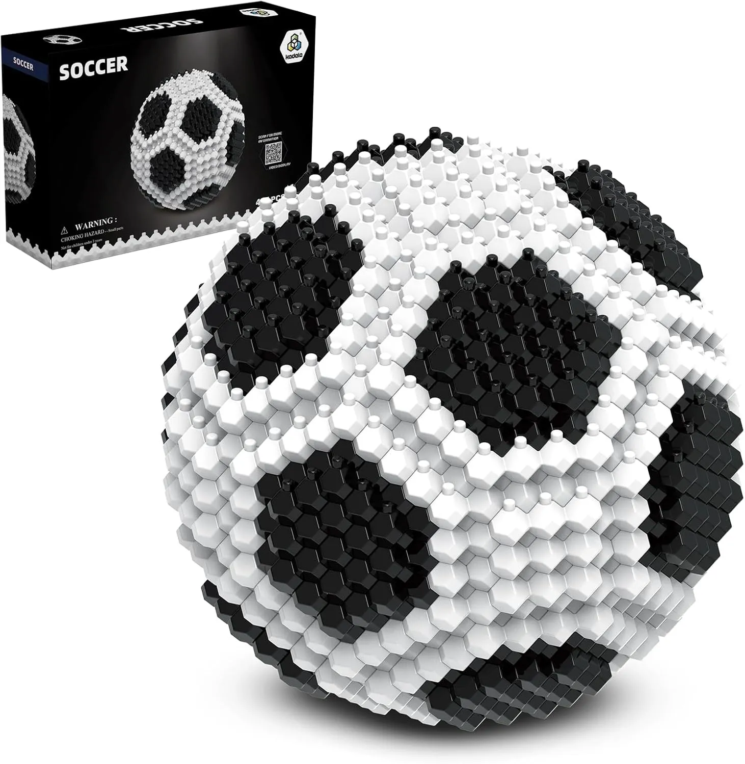 Soccer Building Block Set, Adults challenging STEM Block Decorations, Miniature 3D Educational Toys for Ages 14 15 16 and Above, (437 Pieces)