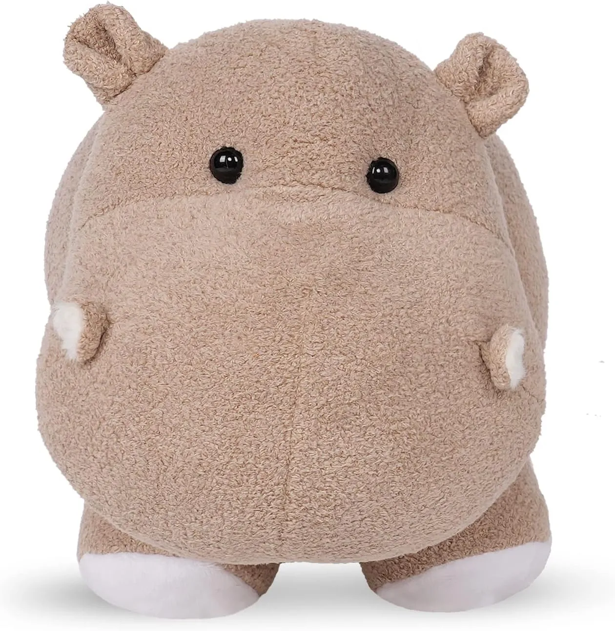 Soft Hippo Stuffed Animals - (3 Sizes in 1, Gray) Plush Hippopotamus Toy, Fluffy and Cuddly Zoo Gift for Christmas Stocking Stuffers