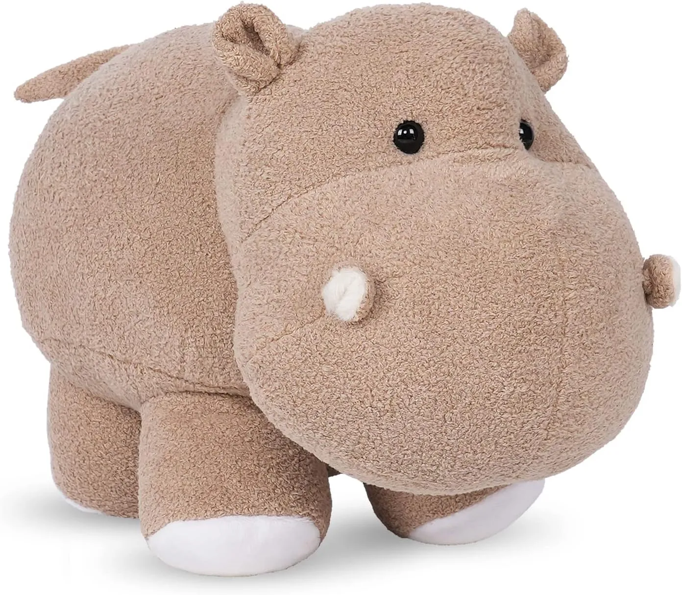 Soft Hippo Stuffed Animals - (3 Sizes in 1, Gray) Plush Hippopotamus Toy, Fluffy and Cuddly Zoo Gift for Christmas Stocking Stuffers