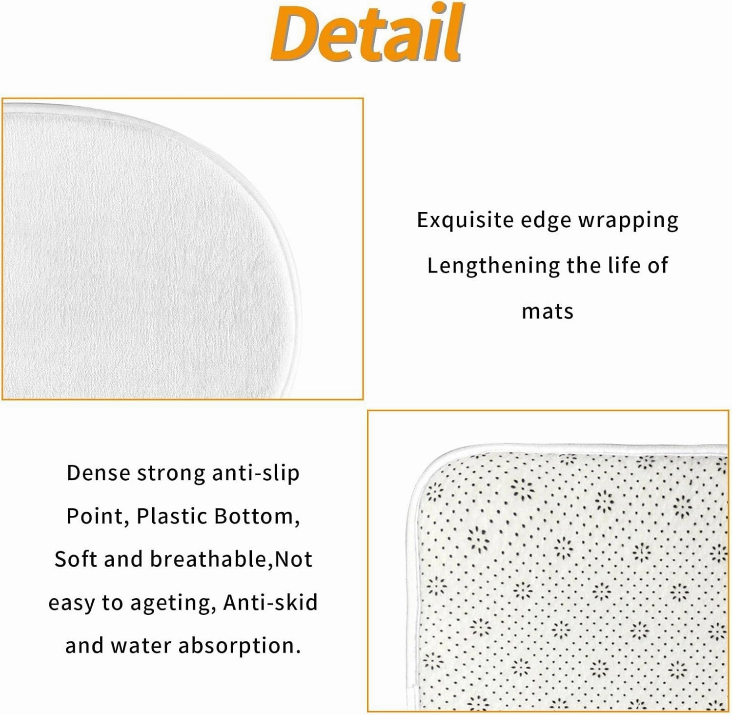 Soft and Comfortable Flannel Bathroom Non Slip Rugs,Super Absorbent Anti-Skid Carpet 3 Pieces/Set Turning The Flame