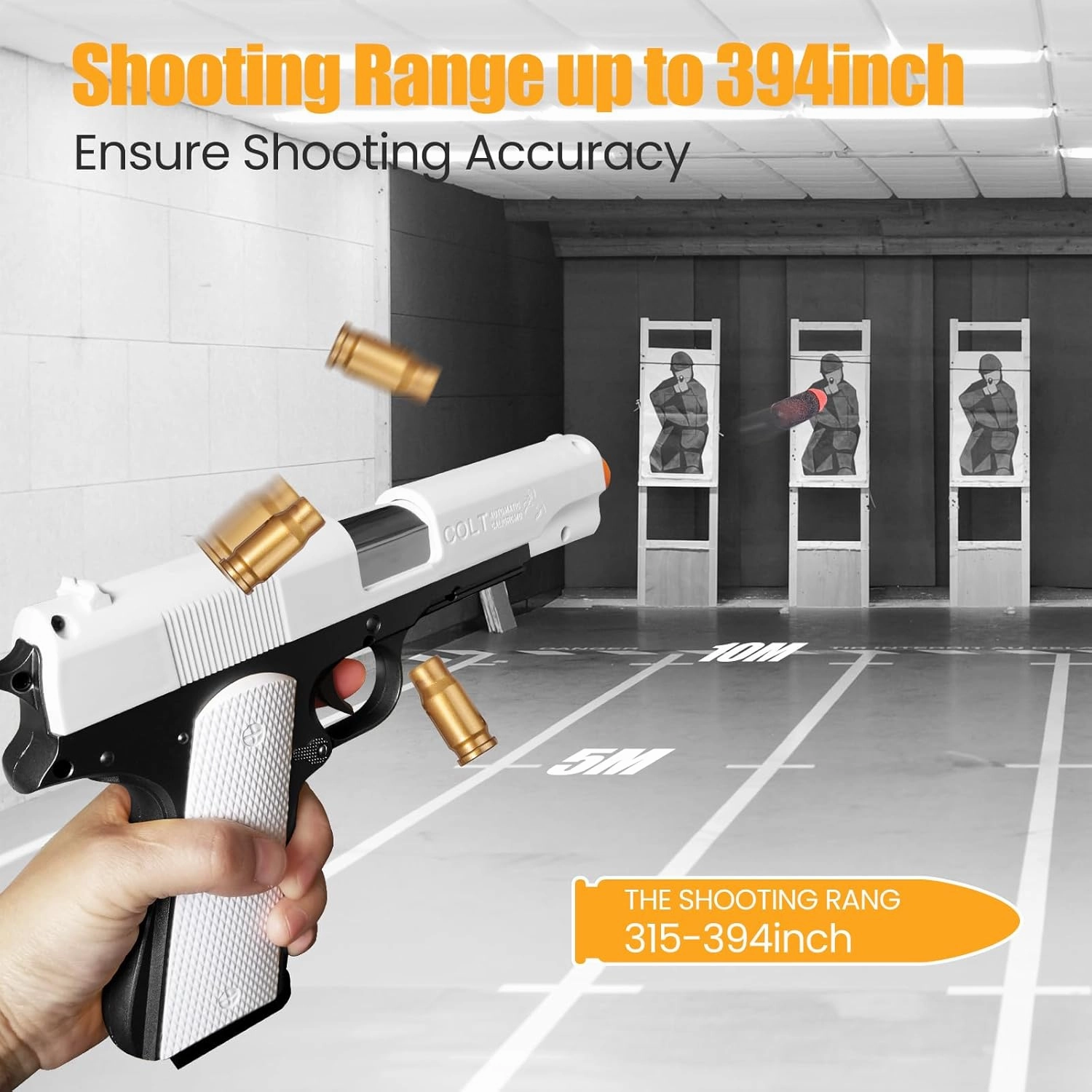 Soft Bullet Toy Gun for Boys, Toy Guns with Shell Ejecting, Toy Foam Blasters & Guns, Gift Box for Christmas Birthday for Boys Girls Adults Age 8 