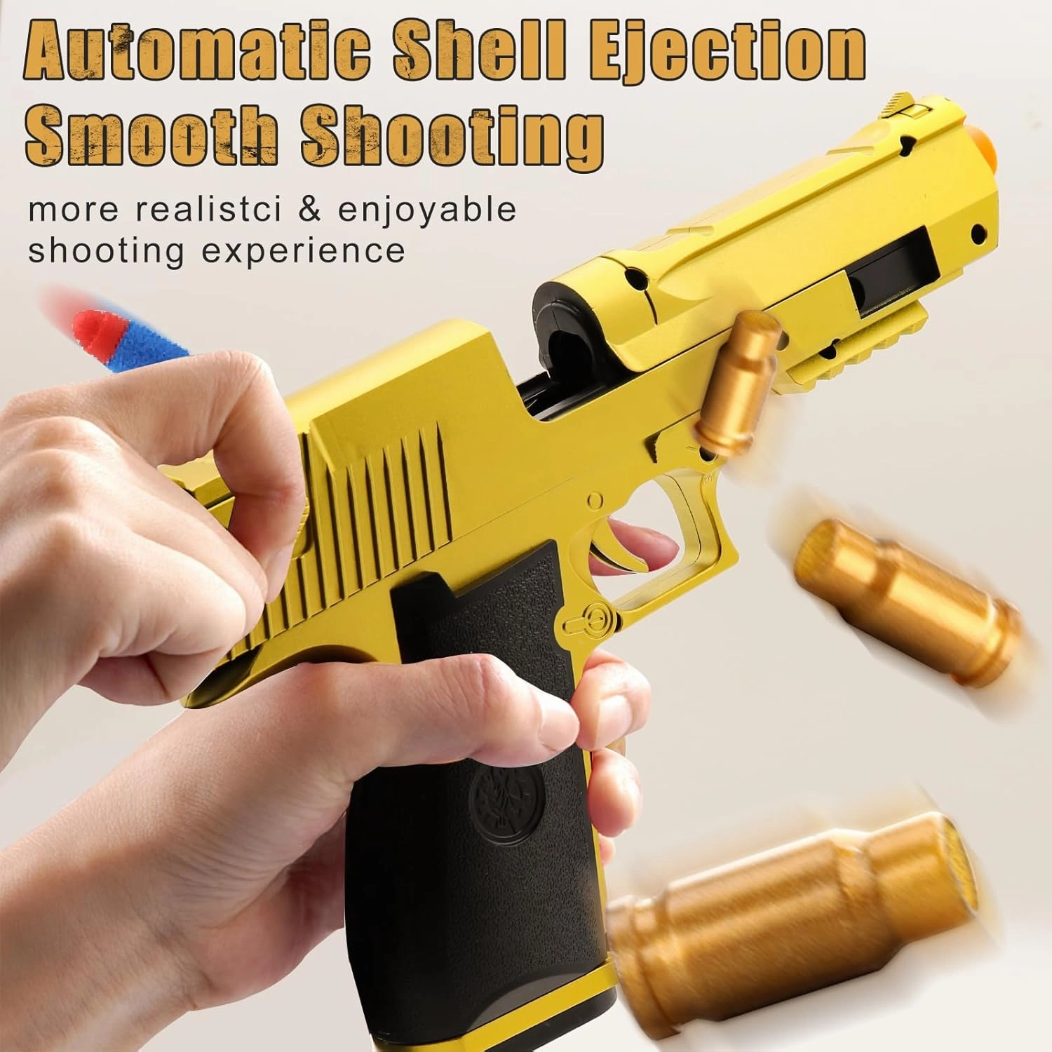 Soft Bullet Toy Gun with Empty Shell Ejecting with Foam Bullets - Shooting Educational Gun Toys Model - Christmas, Birthday Gifts for Boys Kids Girls Adults Age 8 