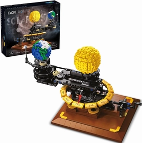 Solar System Building Block, Master C71004W Earth Moon Sun Orrery Science Education Adults Brick Set, Idea Gift for Astronomy Exploration and Mechanical Assembly Enthusiast (865pcs)