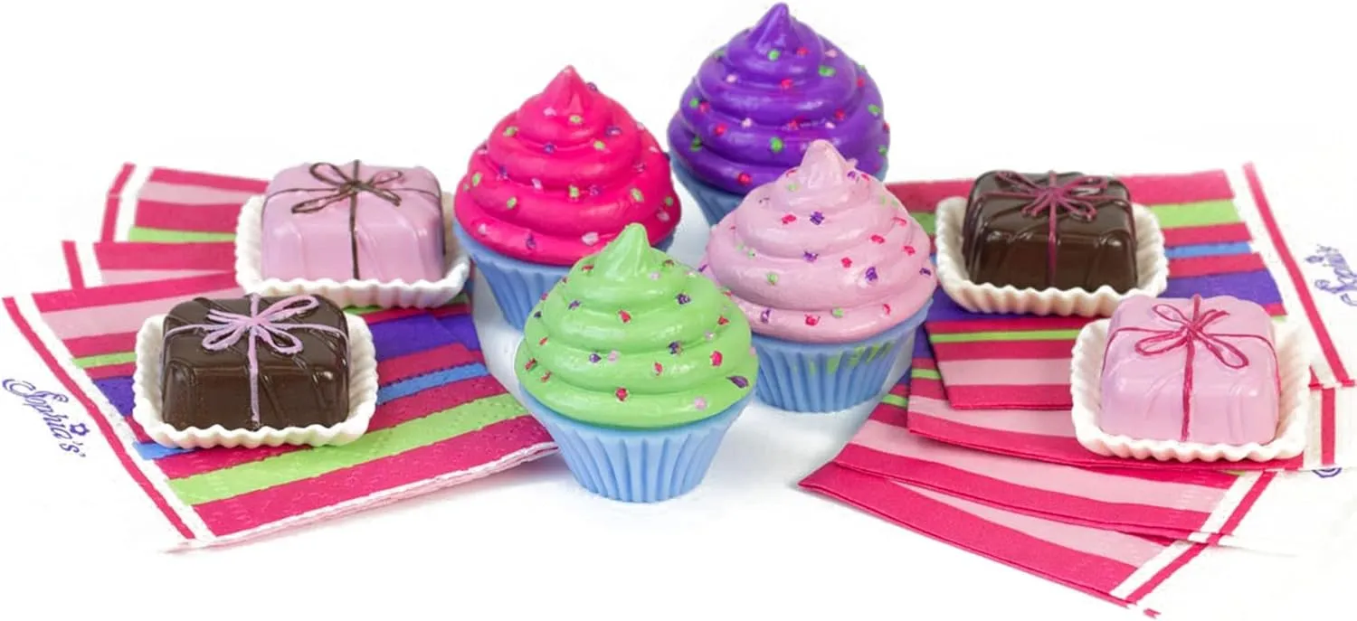 Sophia's 47 Piece Serving Set with Delicious Desserts for 18'' Dolls, Multicolor