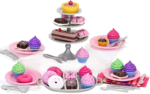 Sophia's 47 Piece Serving Set with Delicious Desserts for 18'' Dolls, Multicolor
