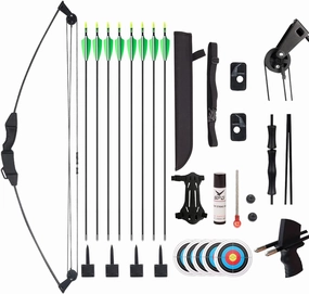 SOPOGER Kids Bow and Arrow Set for Boys Girls, Beginner Bow and Arrow for Kids 8-12 Youth Archery Set, Youth Compound Bow and Arrow Set for Kids Backyard Archery Games Toy Gifts