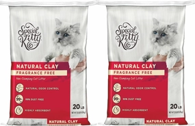 Special Kitty Unscented Non-Clumping Natural Clay Litter, 20 lbs (Pack 2)