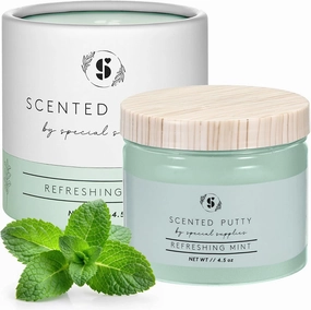 Special Supplies Scented Therapy Putty Dough - Infused with Pure Essential Oils for Aromatherapy and Meditation- Relaxation Gifts for Kids and Adults - Non-Stick (Refreshing Mint (4.5 oz))