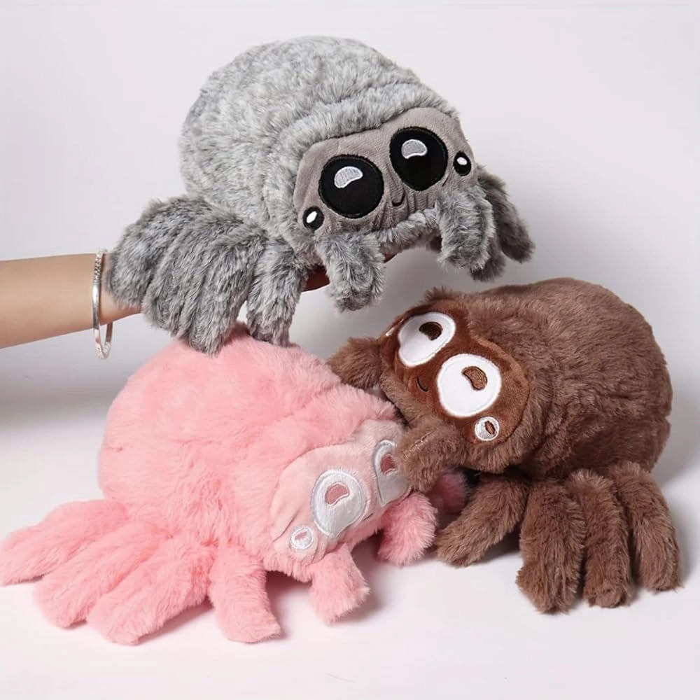 Spider Plush Toy 9 inches - This Cute Spider Plush Animal Toy, is Perfect for Birthday Gifts, Halloween, and Valentine's Day Alone!
