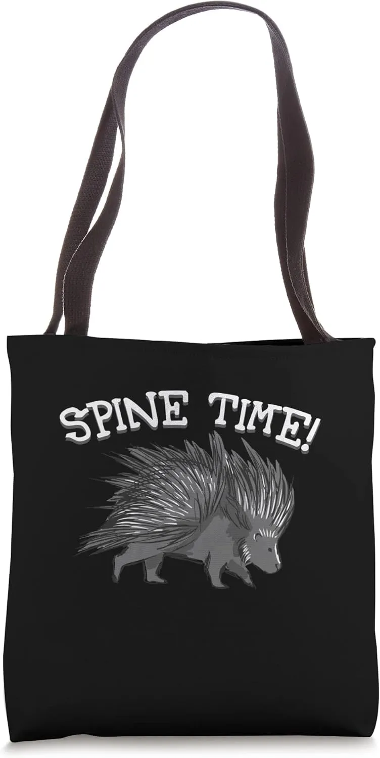 Spine Time! Quill Porcupine Tote Bag