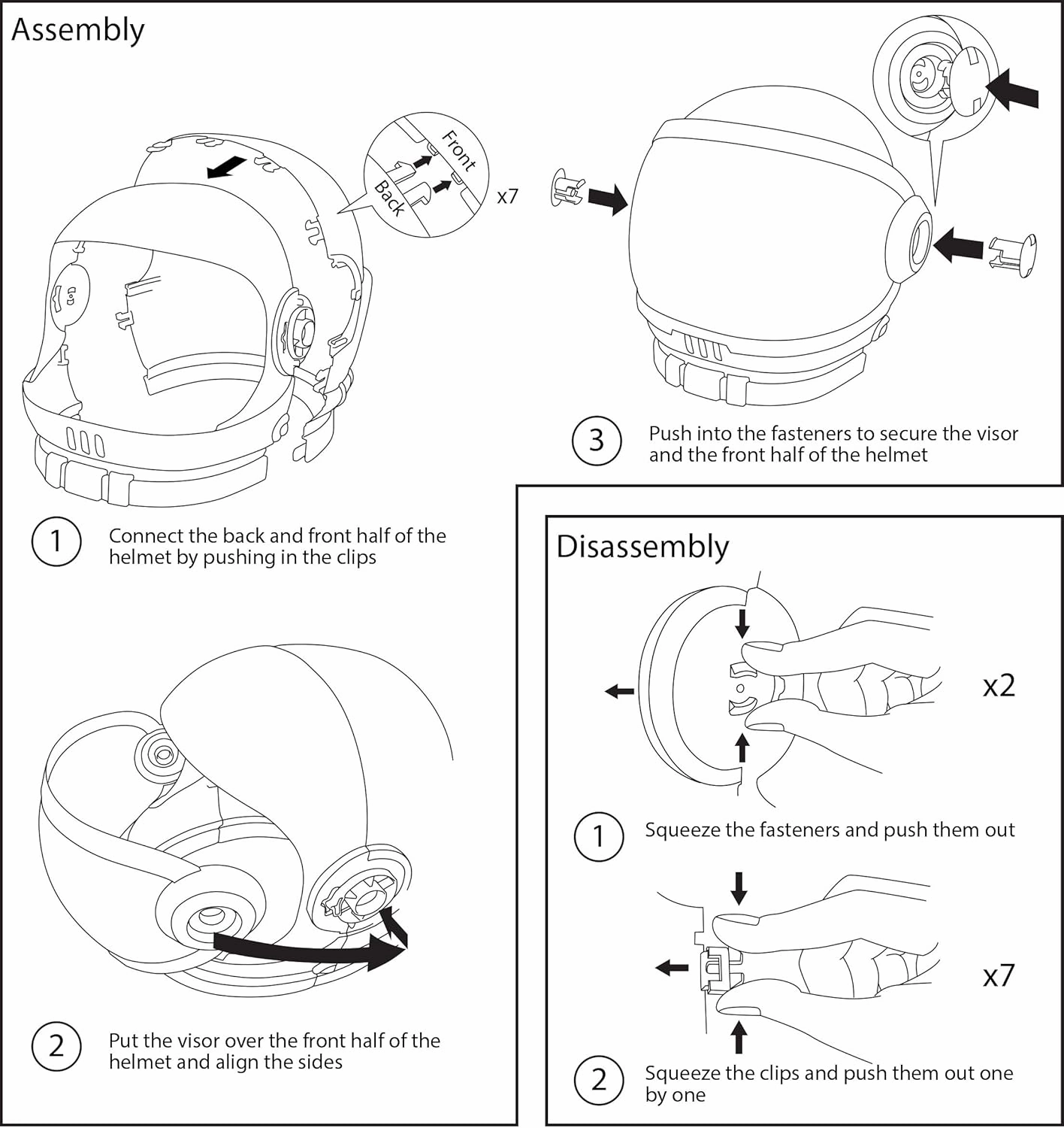 Spooktacular Creations Astronaut Helmet for Kids with Movable Visor Pretend Role Play Accessory Toy Set Halloween Costumes
