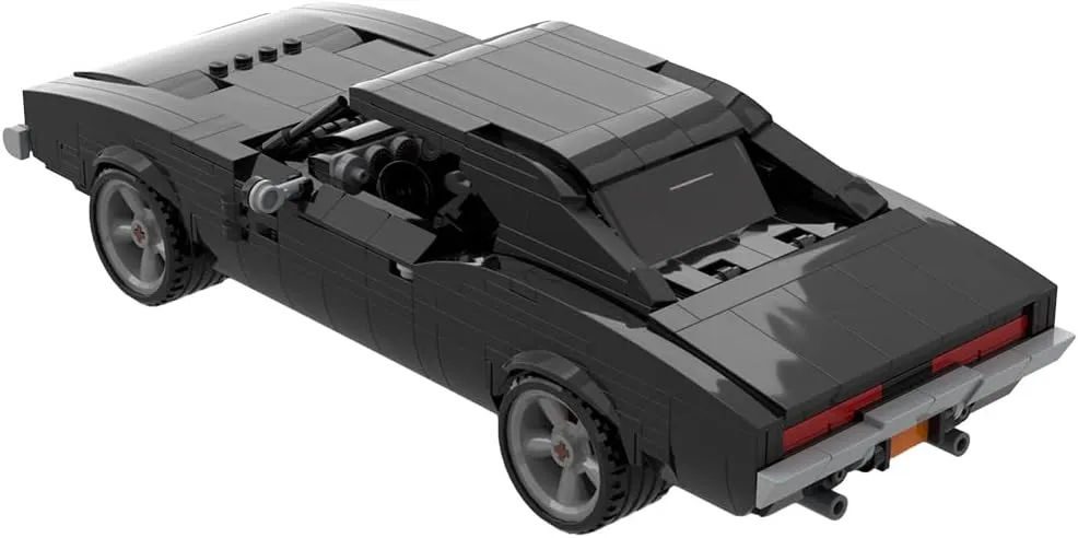 Sport car Model Building Block, MOC Muscle Series Sport Car Construction Kits for Adults, Creative Assembly Kits, Perfect Home Decoration, 958 Pieces, Black Version1