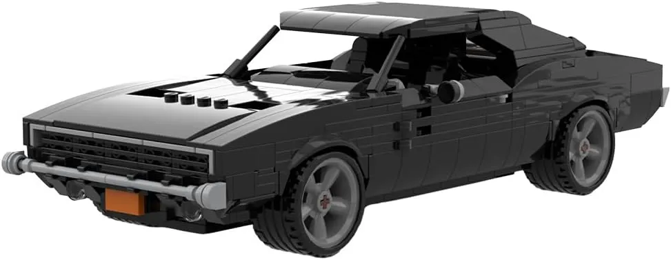 Sport car Model Building Block, MOC Muscle Series Sport Car Construction Kits for Adults, Creative Assembly Kits, Perfect Home Decoration, 958 Pieces, Black Version1