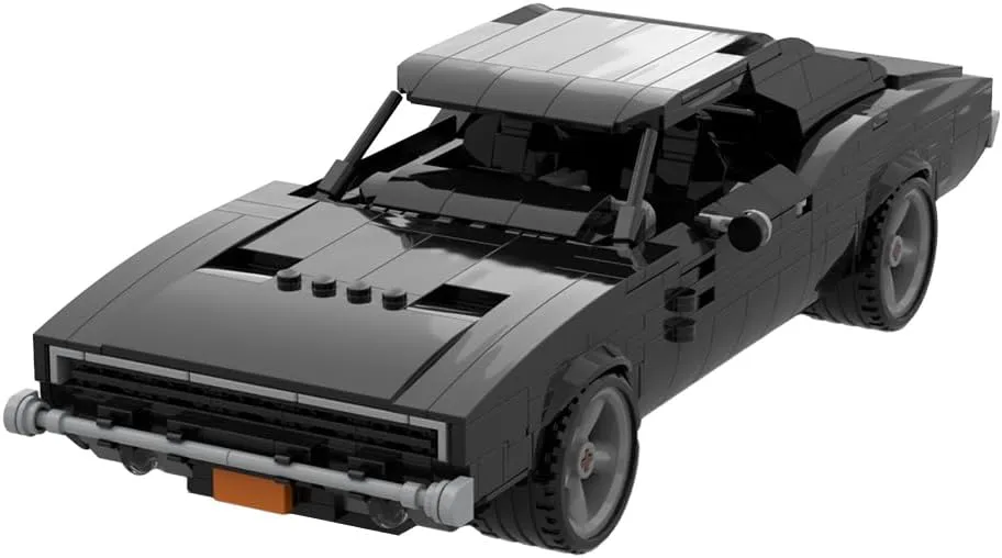 Sport car Model Building Block, MOC Muscle Series Sport Car Construction Kits for Adults, Creative Assembly Kits, Perfect Home Decoration, 958 Pieces, Black Version1