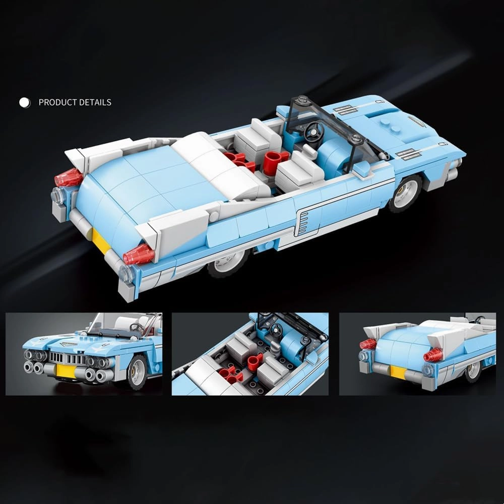 Sports Car Model Building Set for Eldorado, 308 PCS Racing Car Model Building Brick, MOC Super car Building Blocks kit, Construction Vehicle Toys Gift for Kid Adult, Red