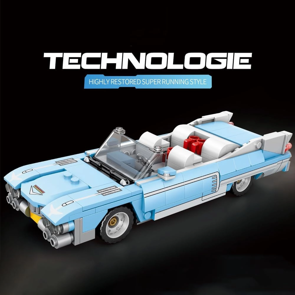 Sports Car Model Building Set for Eldorado, 308 PCS Racing Car Model Building Brick, MOC Super car Building Blocks kit, Construction Vehicle Toys Gift for Kid Adult, Red