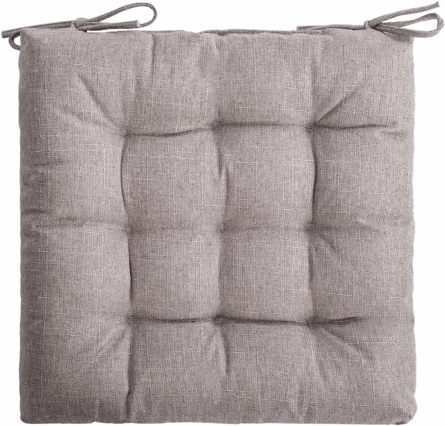 SQUARE MOON 4 Pack Chair Cushions, Seat Cushions, Chair Pads, Chair Mat for Indoor, Outdoor Dining Chair, Kitchen Chairs, Dining Room Chairs (16" × 16" × 4 Pack, Beige)