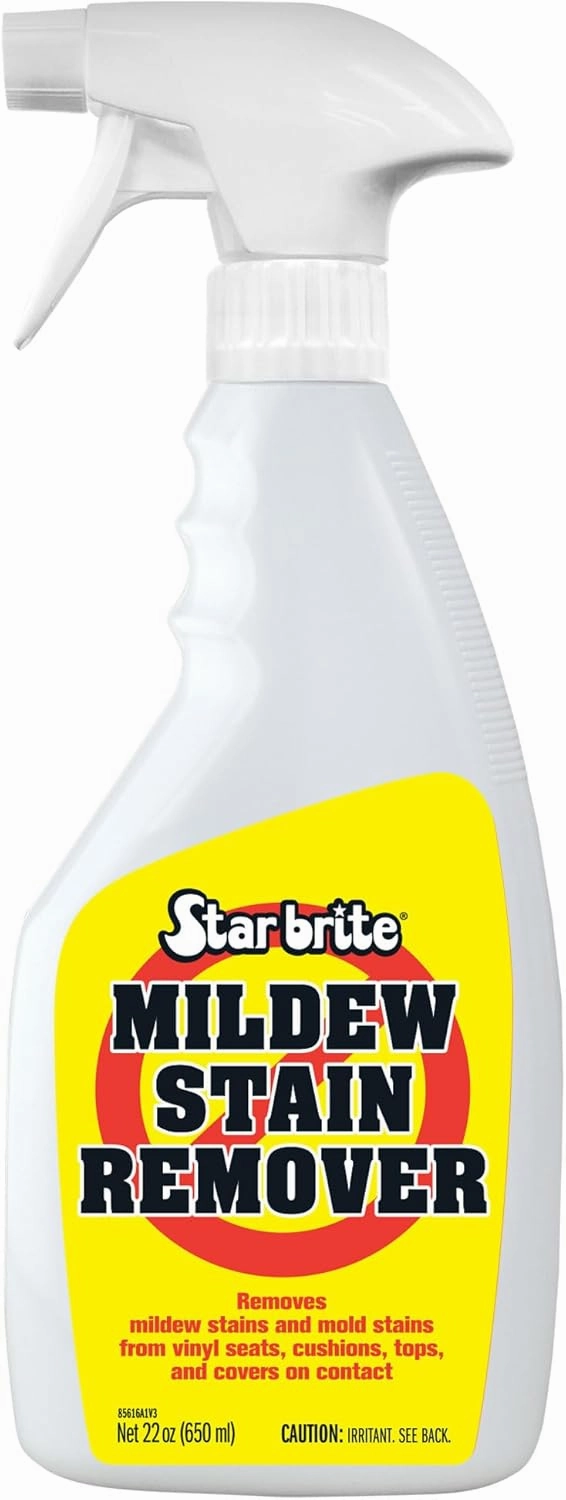 STAR BRITE Mold Stain & Mildew Stain Remover   Cleaner – Lifts Dirt & Removes Mildew Stains on Contact - 22 OZ Spray, clear (085616SS)