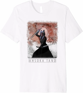 Star Wars: The Mandalorian Ahsoka Tano Painted Portrait R13 Premium T-Shirt