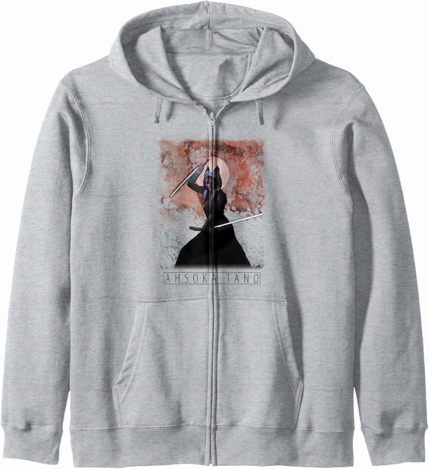 Star Wars: The Mandalorian Ahsoka Tano Painted Portrait R13 Zip Hoodie