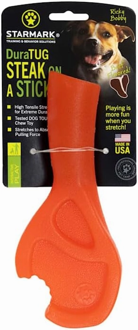 Starmark 74200437: DuraTug Dog Toy, Steak On A Stick, Md