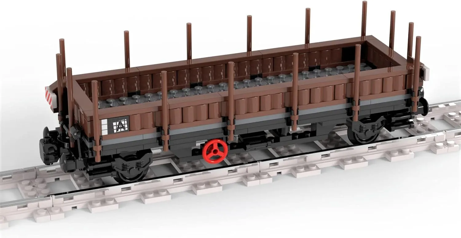 Steam Train Building Kit, Railway Train Bricks Model, Creative MOC Building Blocks for Teens Adults (220PCS)