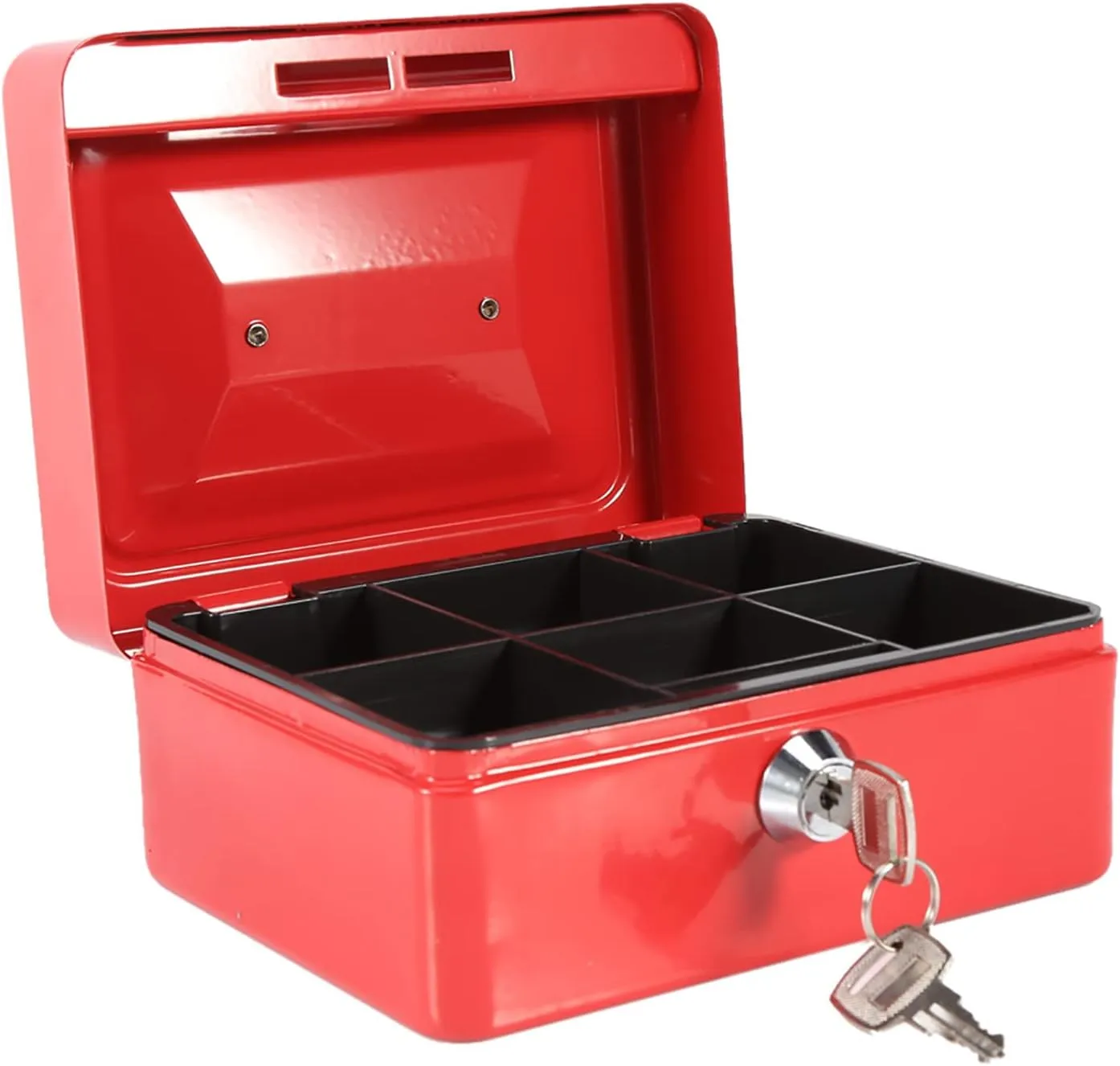 Steel Material Box Mini Box with 2 Keys Smooth Handle, for Jewelry Storage (Small Size Red 35x30x67cm/13 78x11 81x26 38in)