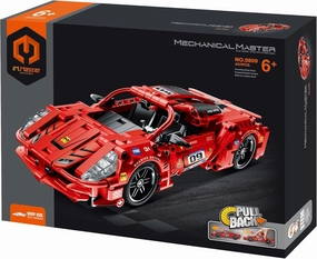 STEM Car Toy Building Toy Gift for Age 6 , Pull-Back Super Car Building Block Take Apart Toy, 437 Pcs DIY Building Kit, Learning Engineering Construction Toys