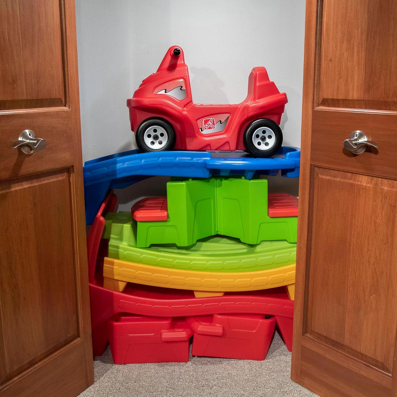 Step2 Farther & Faster Coaster Track Expansion Pack, Extra 3 Feet, Kids Ride On Toy Roller Coaster Track, Push Car, Indoor/Outdoor Playset, Made of Durable Plastic, For Toddlers 2-5 Years Old